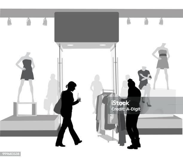 Sale Rack Clothes Attention Stock Illustration - Download Image Now - Artist's Figure, Beauty, Black And White
