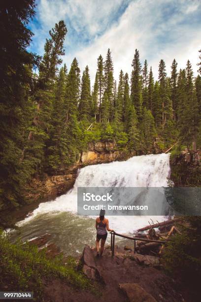 Girl At Ousel Falls Stock Photo - Download Image Now - Bozeman, Montana - Western USA, Big Sky Ski Resort