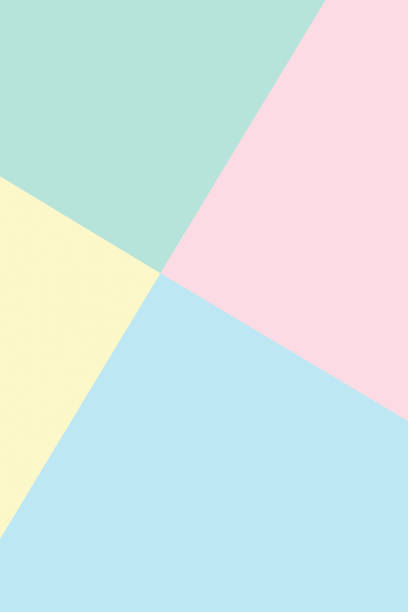 istock Abstract geometric paper shapes background  material design wallpaper in pale pastel colors - pink green aqua yellow 999710500