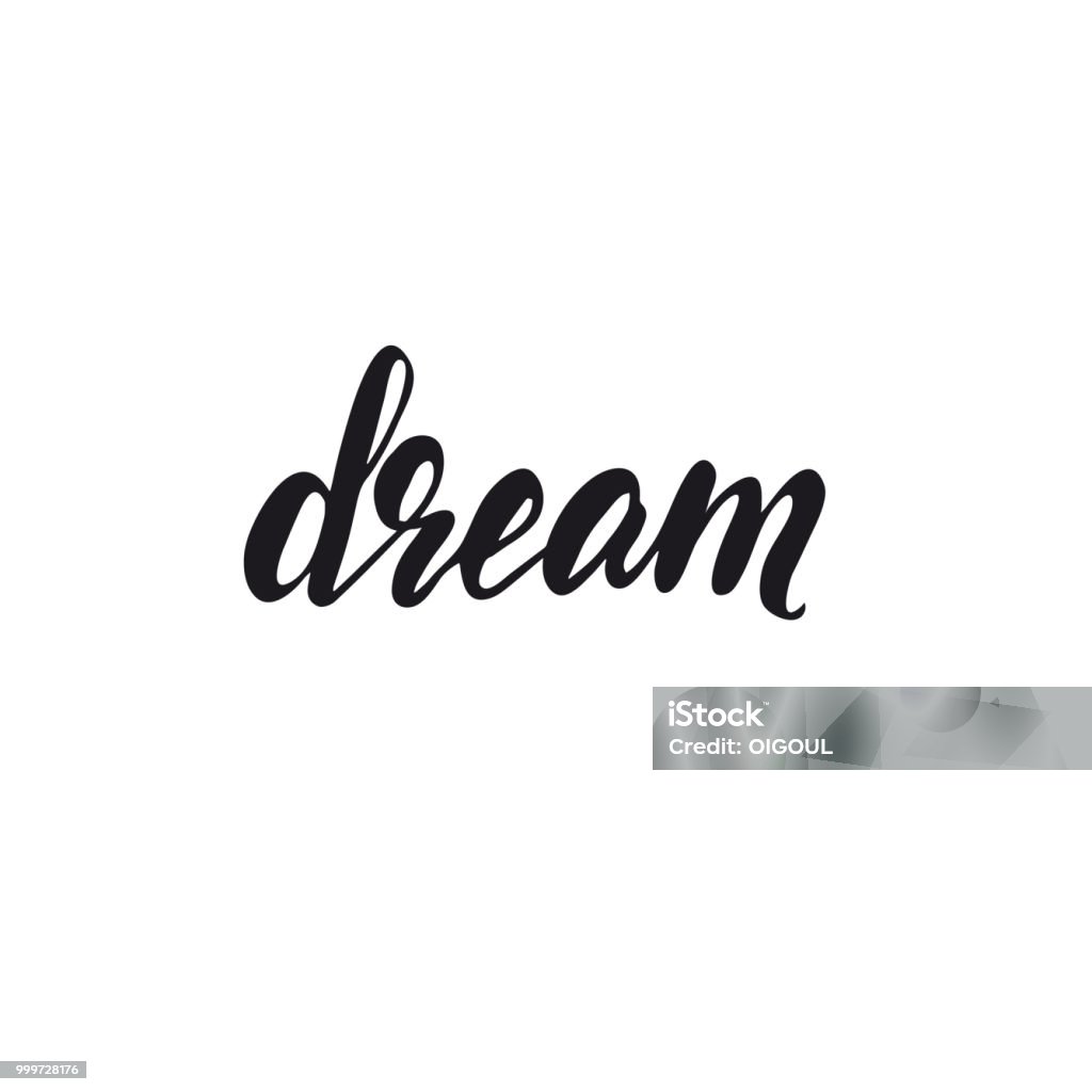 Dream Lettering Design Lettering Dream Vector Illustration Stock Illustration - Download Image ...