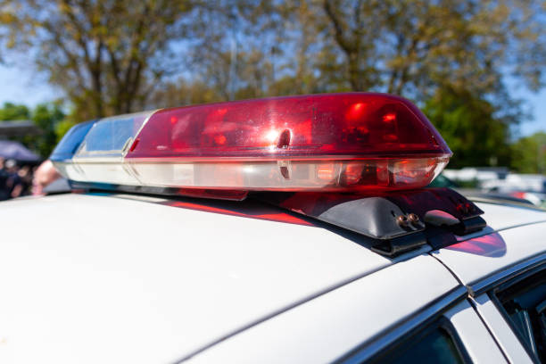 istock Emergency lights on an american police car 999746816