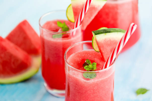 istock Refreshing cold watermelon juice smoothie drinks for summer 999756394