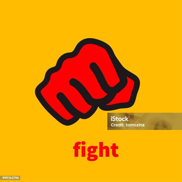 Fight Club Fist Icon Stock Illustration - Download Image Now - Adult, Aggression, Anger