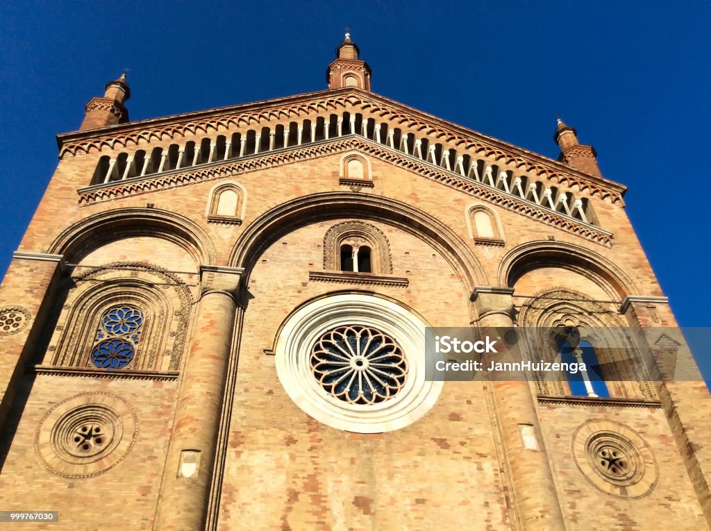 Crema, Italy: Cathedral of Cream/Cream Cathedral Crema, Italy: 13th century Duomo di Crema/Crema Cathedral. Crema is in Cremona Province, Lombardy. Cathedral Stock Photo