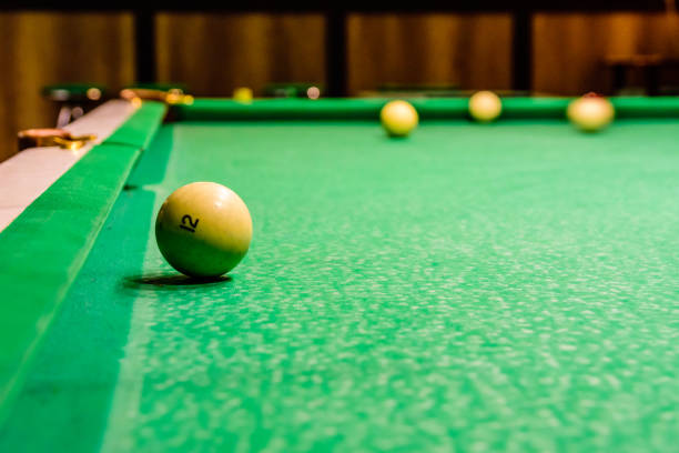 istock Balls on the green cloth. Russian billiard 999767128