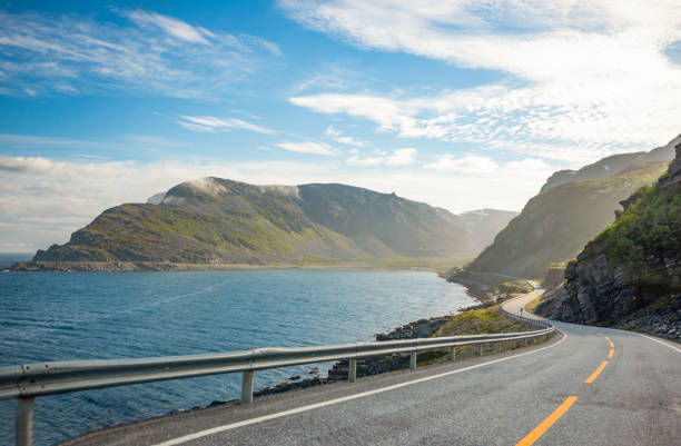 istock Steppe road and beautiful sky in sunny day, Norway 999768812