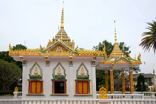 Beautiful White church of Wat Nantaram Temple at Phayao Province,Thailand