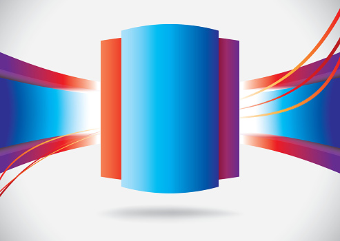 Blue Ribbon Rectangle Abstract Blue Rectangle With Ribbons Stock Illustration - Download ...