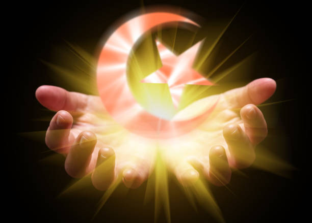 istock Hands cupped and holding or showing the Crescent. 999817916