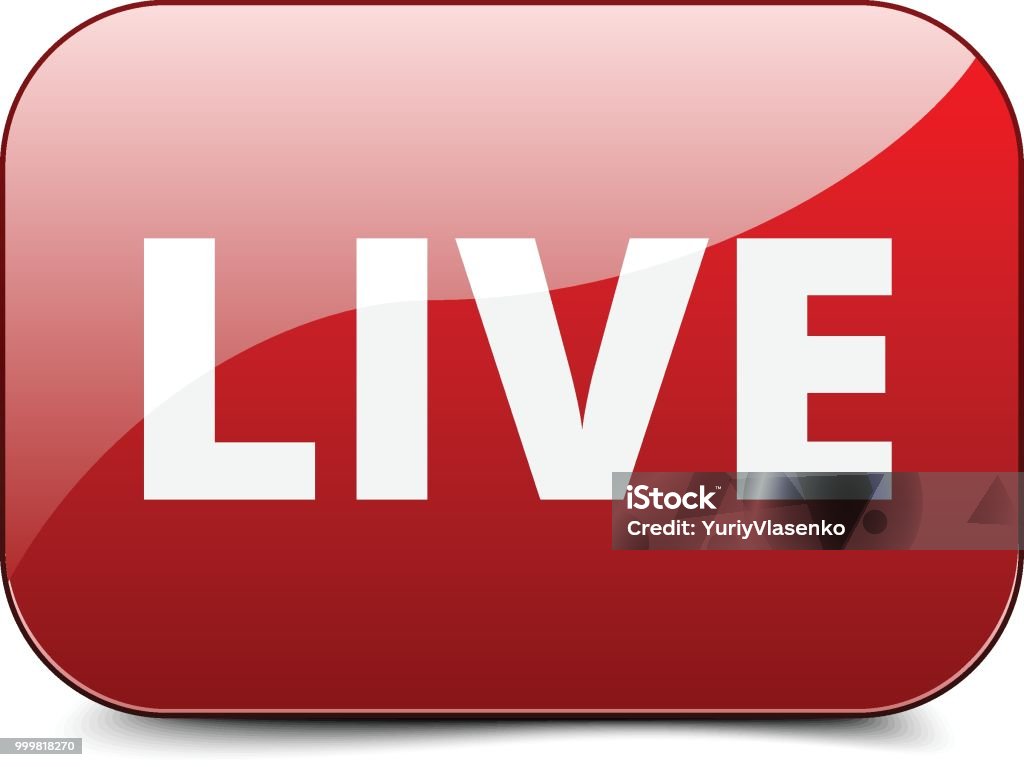 High Button Live Live Video Button Illustration Stock Illustration - Download Image Now ...
