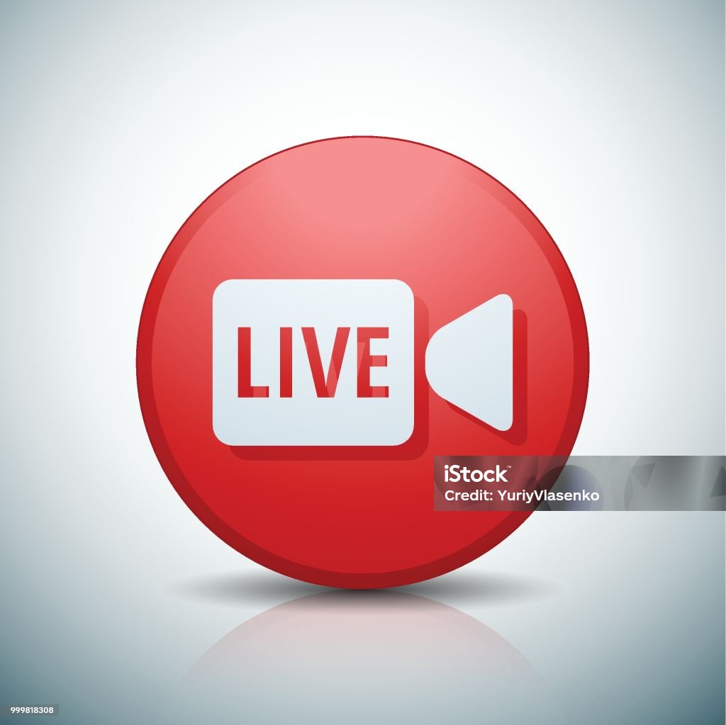 Live Button Video Live Video Button Illustration Stock Illustration - Download Image Now ...