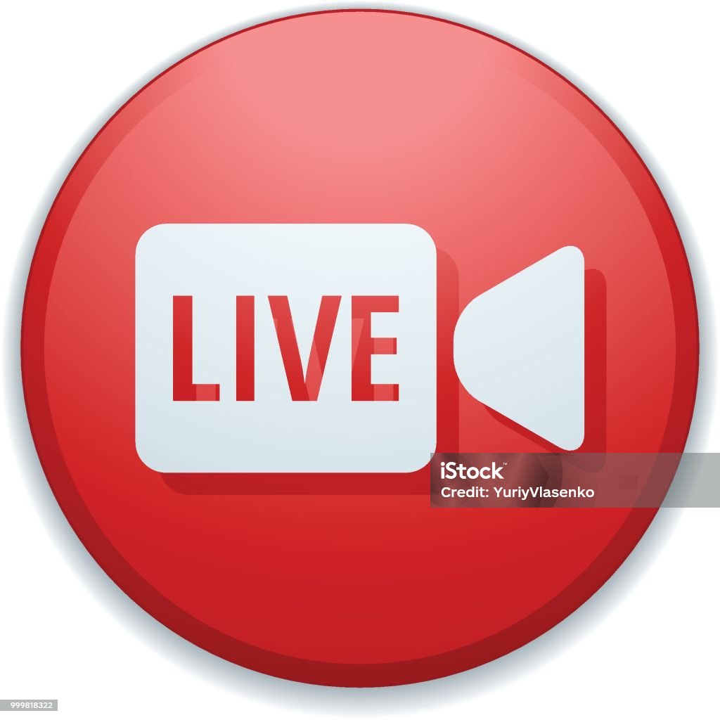 Live Button Video Live Video Button Illustration Stock Illustration - Download Image Now ...