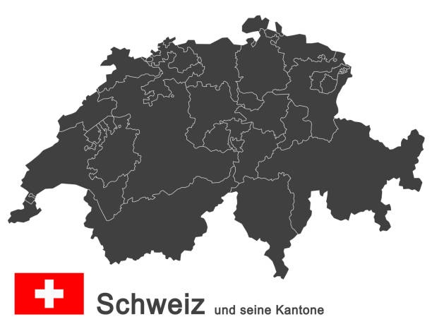 швейцария и кантоны - thurgau stock illustrations