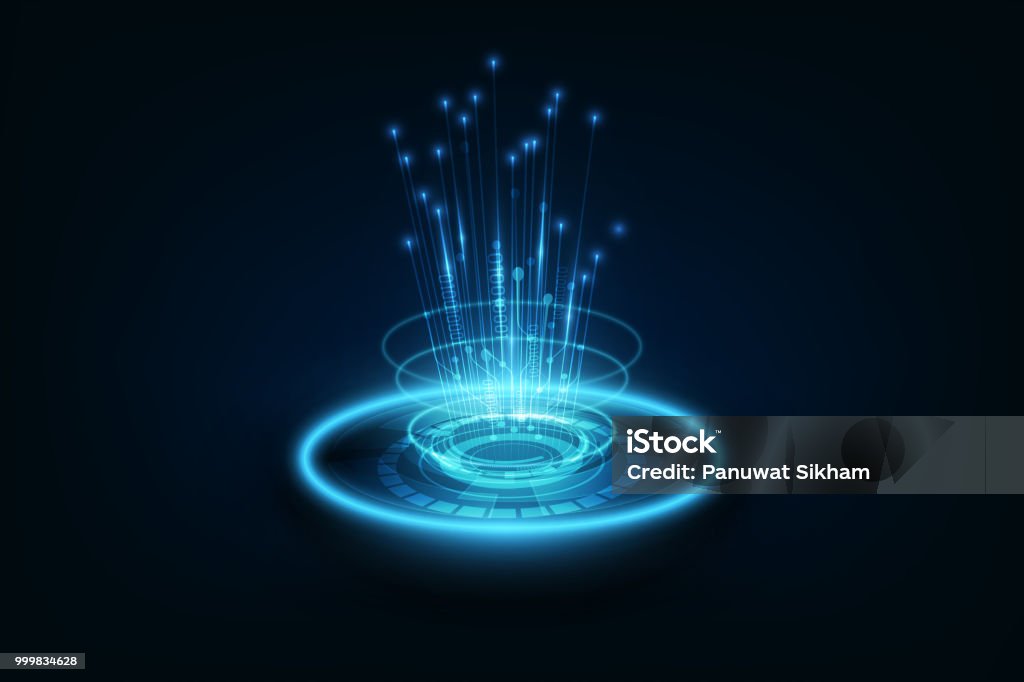 línea de conexión en red de fondo del concepto de telecomunicaciones - arte vectorial de Fibra óptica libre de derechos