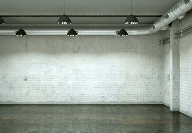 istock Empty room with white walls and concrete floor 999848328