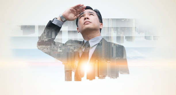 istock Double exposure - Business Leader Vision 999852656