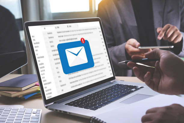 istock Mail Communication Connection message to mailing contacts phone Global Letters Concept 999855032