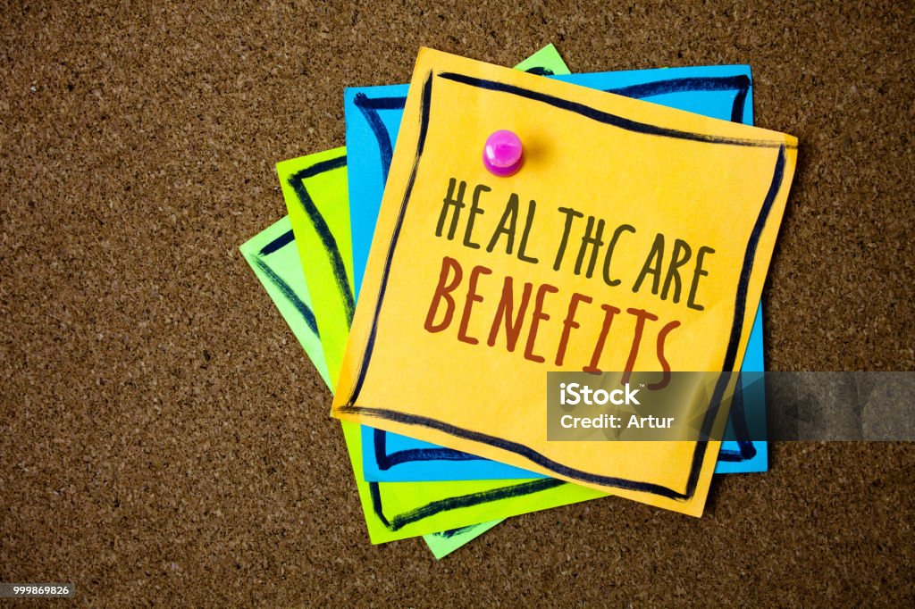Writing note showing  Healthcare Benefits. Business photo showcasing it is insurance that covers the medical expenses Papers beautiful colours messages feelings card birthday valentine. Writing note showing  Healthcare Benefits. Business photo showcasing it is insurance that covers the medical expenses Papers beautiful colours messages feelings card birthday valentine Benefits Stock Photo