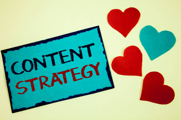 istock Word writing text Content Strategy. Business concept for Management Network Internet Website Marketing Plan Turquoise note ideas black red letters words hearts frame beige background. 999877028