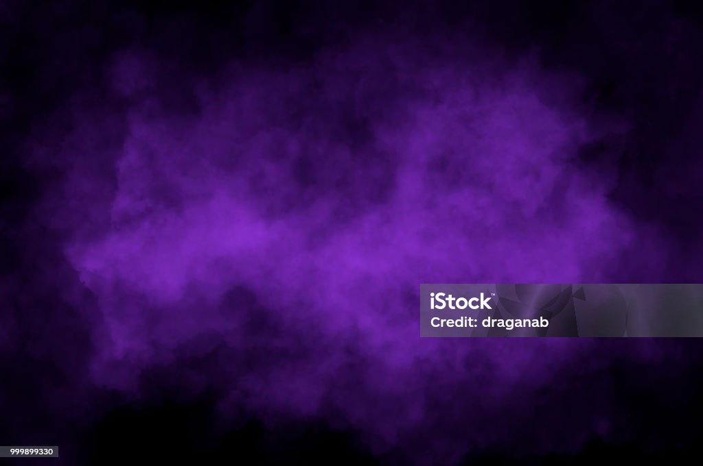 Violet Cloud Violet cloud over black background Purple Stock Photo