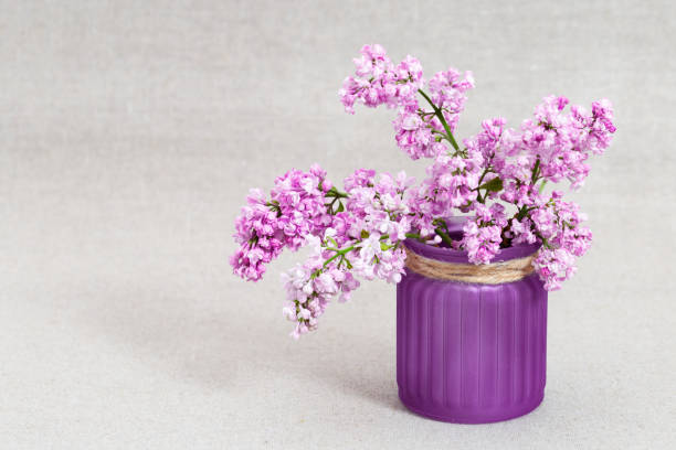 istock Branches of blooming pink lilac in vase 999921978