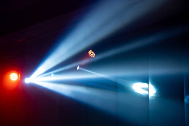 istock beam light at indoor party hall, white light is beautiful. 999927522