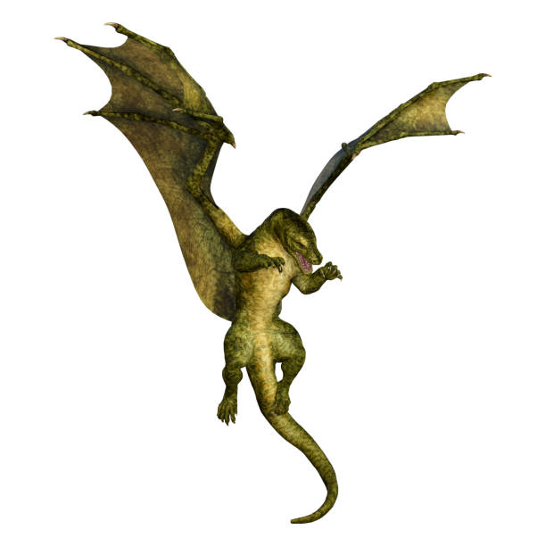 istock 3D illustration fairy tale dragon on white 999940398