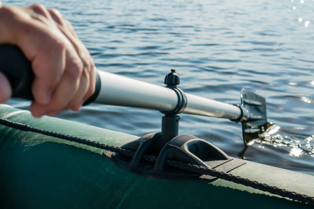 istock The paddle against the morning river landscape, rowing oar, Shal 999966214