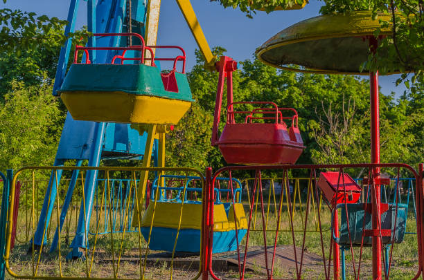 istock Lone swings in the children's park 999971516