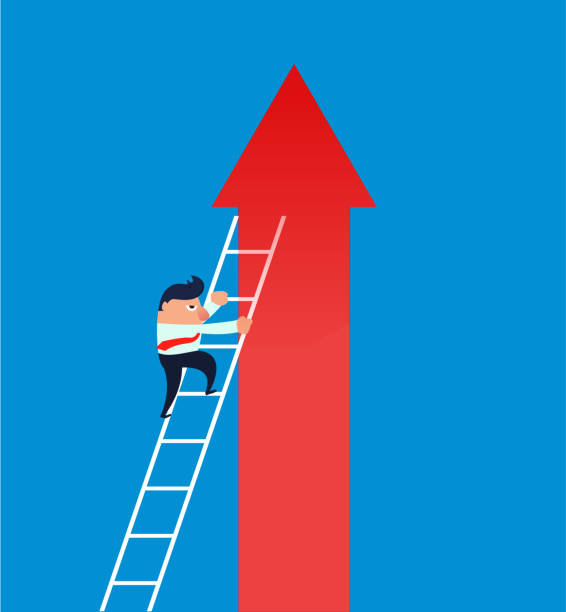 istock Businessman climbing the top of the arrow 999980530