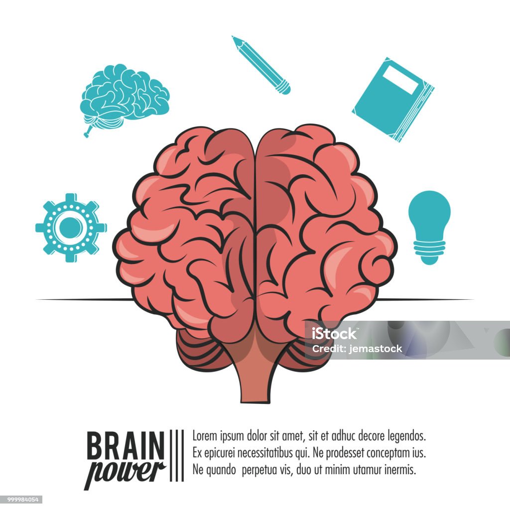 Brain Power Poto Brain Power Poster Stock Illustration - Download Image Now - Abstract ...