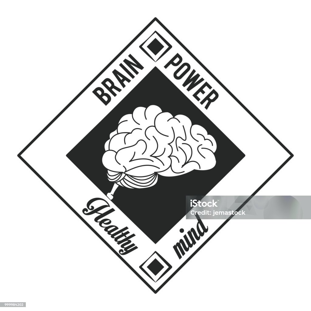 Brain Power Poto Brain Power Emblem Stock Illustration - Download Image Now - Abstract ...