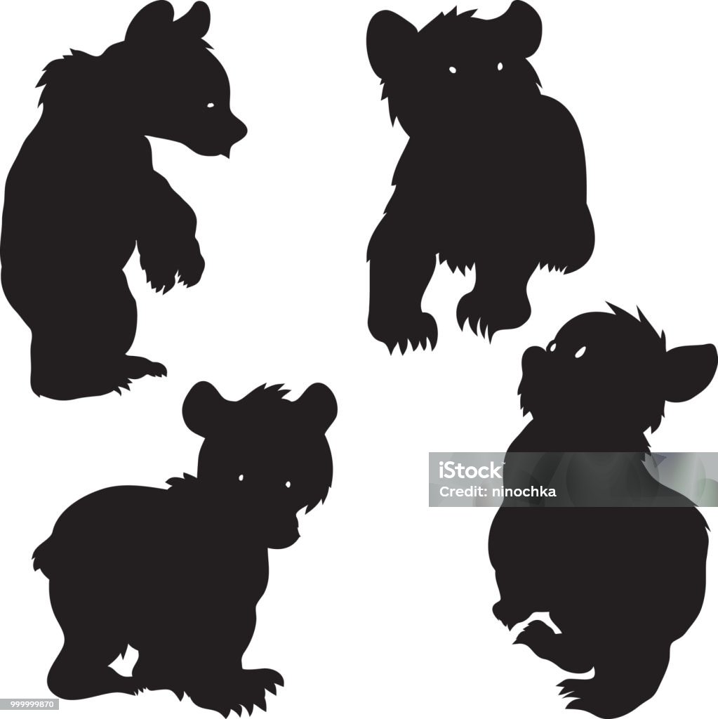 Bears Hand drawn baby bears Animal Body Part stock vector