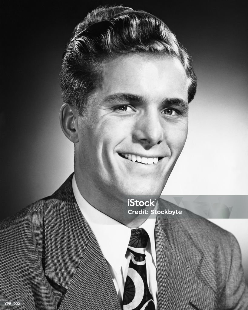 Man smiling  1950-1959 Stock Photo