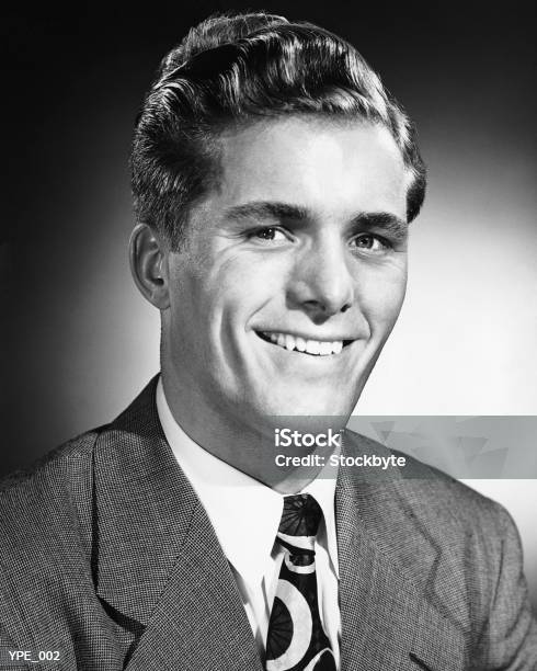 Man Smiling Stock Photo - Download Image Now - 1950-1959, Headshot, Adults Only