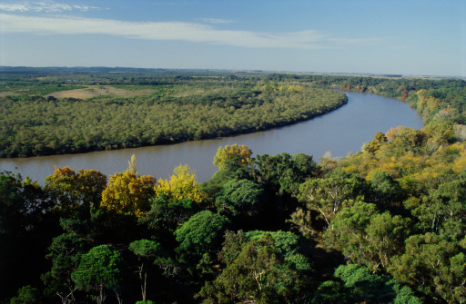 The beauty of the Baliem River flows in a blur in Wamena Regency
