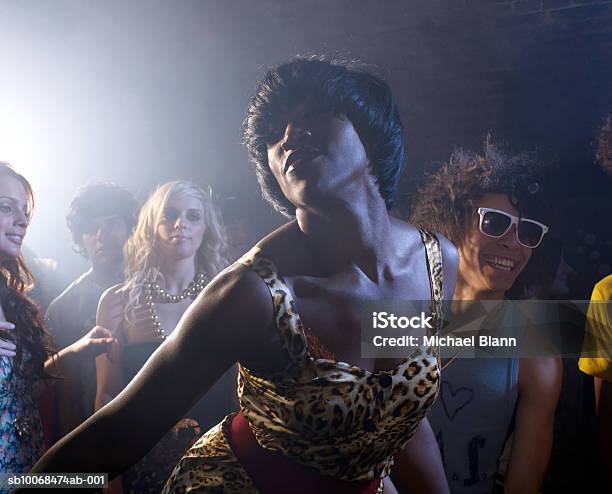 Group Of Friends Dancing In Night Club Stock Photo - Download Image Now - Dancing, 16-17 Years, 20-24 Years