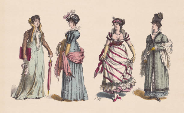 19th-century-1st-decade-womens-clothes-handcolored-woodcuts