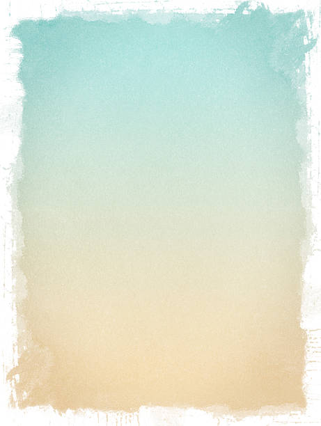 Abstract background with vintage colored gradient Old paper with a vintage colored gradient and textured grunge borders. Image has a pleasing paper grain at 100%. paper borders stock illustrations