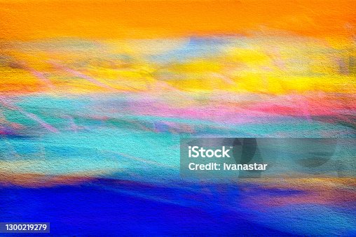 istock Abstract hand-painted art background 1300219279