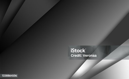 istock Abstract metallic corporate gray shade geometry background, futuristic technology modern banner design. 1338864506