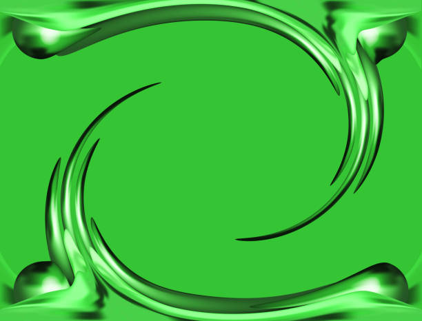 abstract modern green background with fluid waves. round frame. innovation technology. luxury backdrop. geometric digital art screen. sustainability push concept. copy space. low carbon economy. esg. - esg 幅插畫檔、美工圖案、卡通及圖標