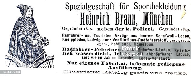 istock Ad for a specialty sportswear store, Munich, Heinrich Braun 1263353604
