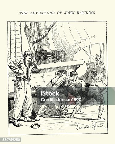 istock Adventure of John Rawlins and the Barbary pirates 1621 530759250
