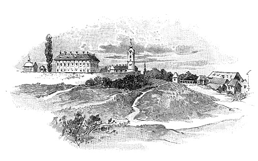 Illustration of a Čakovec in the XVIIl. Century (Hungarian: Csáktornya; German: Tschakathurn) is a city in northern Croatia, located around 90 km (56 miles) north of Zagreb, the Croatian capital