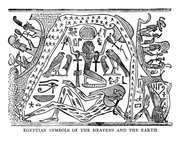 Ancient Egyptian Art Ancient Egyptian Art african warrior symbols drawing stock illustrations