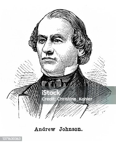 istock Andrew Johnson Portrait, , 17th President of the United States, Civil War, Reconstruction 1371630363