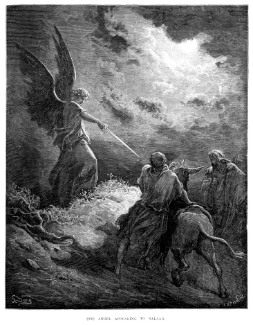 Angel Appearing To Balaam Stock Illustration - Download Image Now - iStock