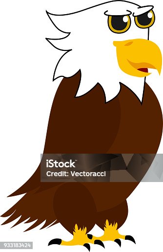 istock Angry and proud bald eagle cartoon 933183424