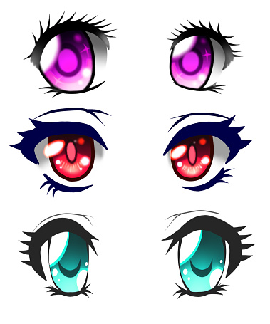Anime Eyes Stock Illustration - Download Image Now - iStock